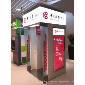 Oudoor Bank Automatischer Selbstbedienungs-ATM-Stand mit LED-Lichtkasten